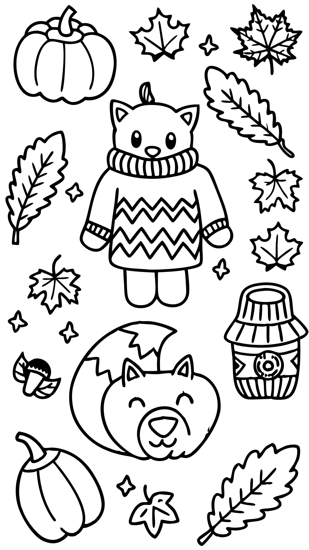 autumn coloring pages free